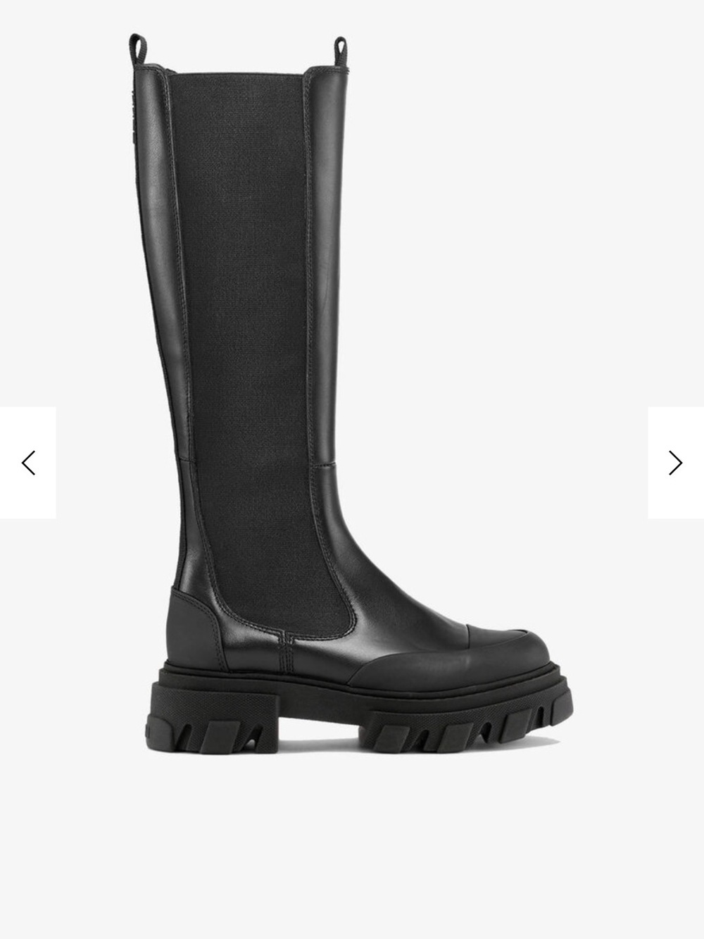 GANNI Cleated High Chelsea Knee-High Black Women’s Boot